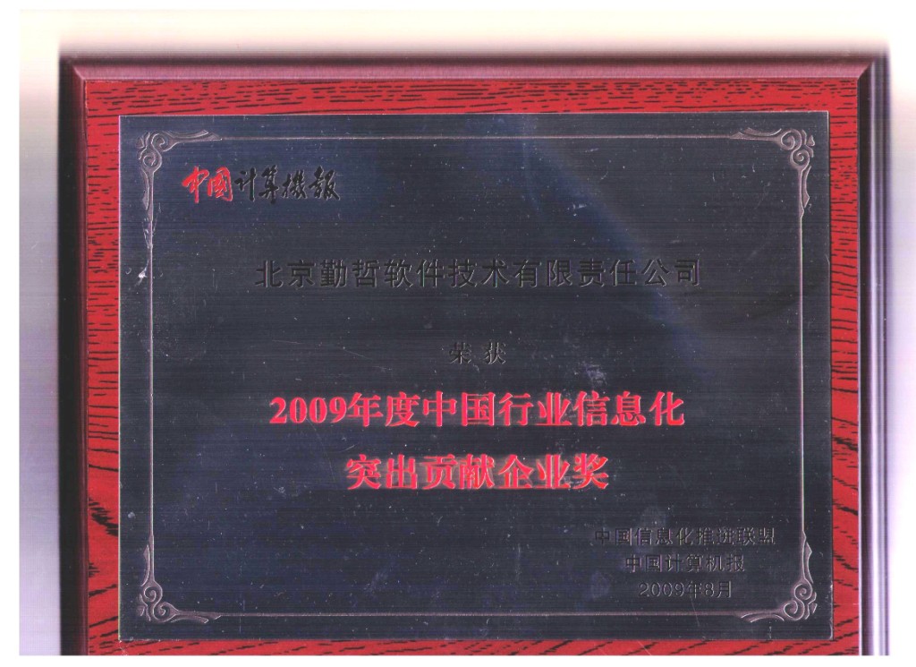 中国行业信息化突出贡献企业奖颁奖